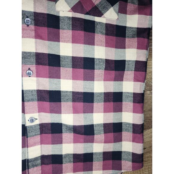 Public School New York Men’s Flannel Shirt Size Large Plaid Button Up Long Sleev - Picture 12 of 14